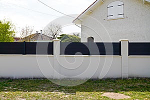 Wall street aluminium modern barrier around the house protect view home garden