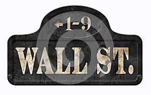 Wall Street New York City Vintage Street Sign Retro