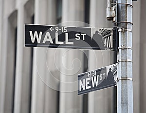 Wall street sign