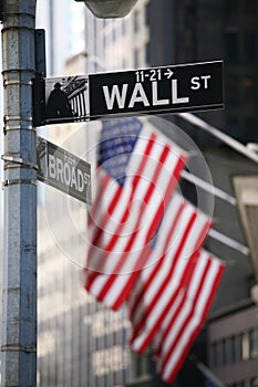 Wall street sign