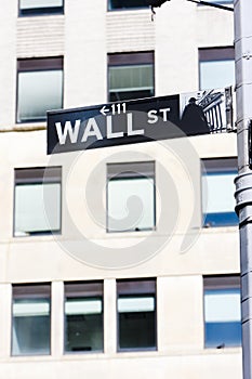 Wall Street Sign, , New York City, USA