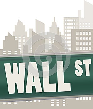 Wall street sign plate