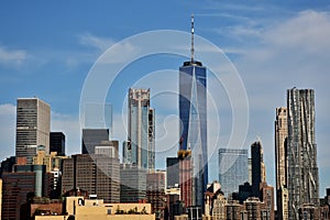 Wall Street Skyline in Downtown Manhattan