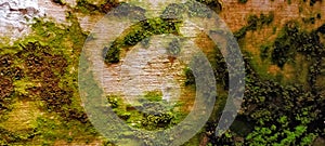 Wall surface with faded paint