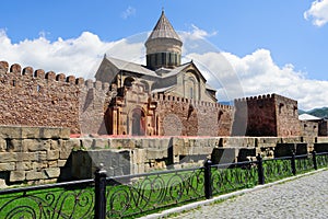 Wall of the Svetitskhoveli Cathedral photo