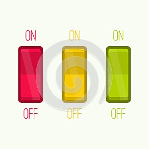 Wall Switch on, off position.