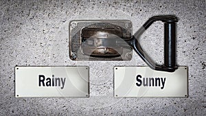 Wall Switch Sunny versus Rainy