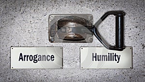 Wall Switch to Humility versus Arrogance