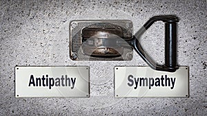 Wall Switch to Sympathy versus Antipathy photo