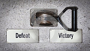 Wall Switch Victory versus Defeat