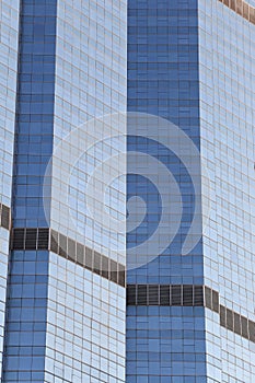 Wall of tall building or glass of skyscraper background.