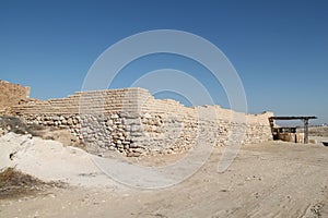 Wall of Tel Beer Sheva, Israel