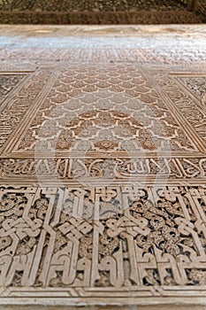 Wall texture of the Alhambra in Granada, Spain photo