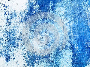 Wall texture blue abstract painting background. Venezian Stucco