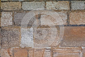 Wall Texture with Stone Blocks and Chisel Marks