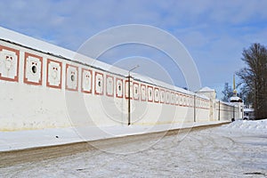 Wall of Tikhvin Uspensky monastery