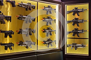 Wall of toy guns