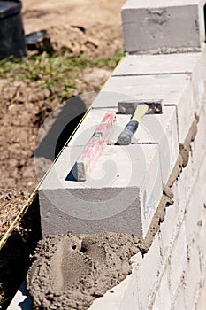 Wall under construction