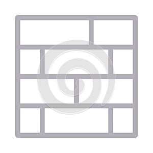 Wall vector color line icon