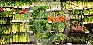 Wall of vegetables