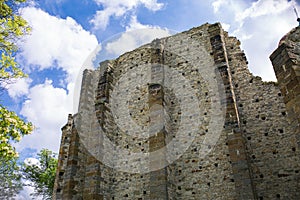 Wall of vintage castle