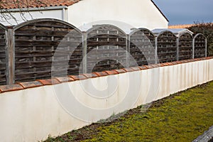 wall wooden fence street wood barrier private house protect view home garden