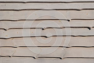 Wall from wooden horizontal boards, natural wood, gray, background