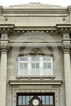 Walla Walla Washington County Courthouse Inscriptions and Clock