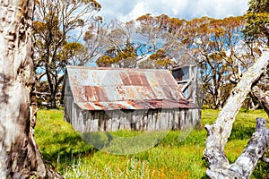 Wallace Hut near Falls Creek in Australia