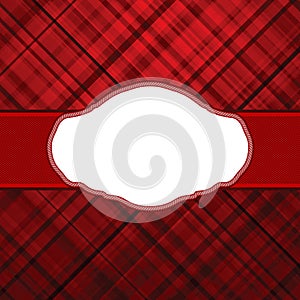 Wallace tartan red vintage card background. EPS 8