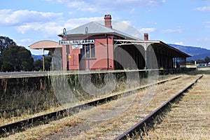 Wallangarra railway station.Railway station in Queensland Australia