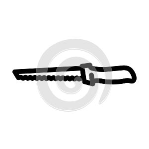 wallboard saw line icon vector illustration