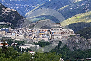 Walled city of Briancon in Hautes Alpes Valley, France