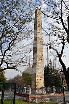 The Walled Obelisk or Masonry Obelisk. Istanbul, Turkey