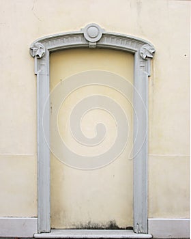 Walled up door