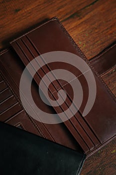 Wallet, cards, credit. Leather wallet