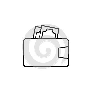 Wallet, cash, money icon. Element of finance illustration. Signs and symbols icon can be used for web, logo, mobile app, UI, UX
