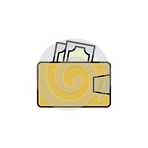 wallet, cash, money icon. Element of finance illustration. Signs and symbols icon can be used for web, logo, mobile app, UI, UX