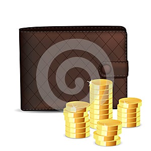 Wallet with coin