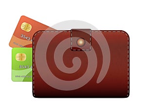 Wallet and credit card
