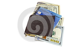 Wallet credit cards cash money financial success wealth lifestyle