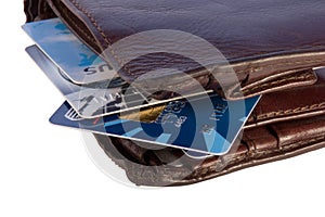 Wallet with credit cards inside