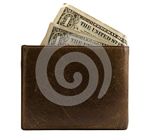 Wallet with dollars