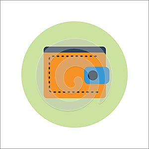 Wallet Flat Icon Vector