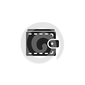 Wallet Glyph Vector Icon, Symbol or Logo.