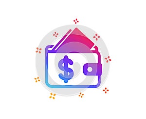 Wallet icon. Affordability sign. Vector