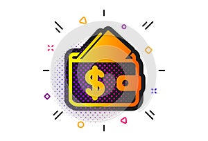 Wallet icon. Affordability sign. Vector