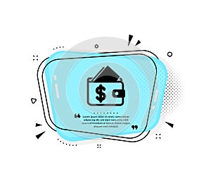 Wallet icon. Affordability sign. Vector