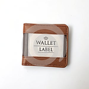 Wallet label isolated on white background