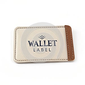 Wallet label isolated on white background photo